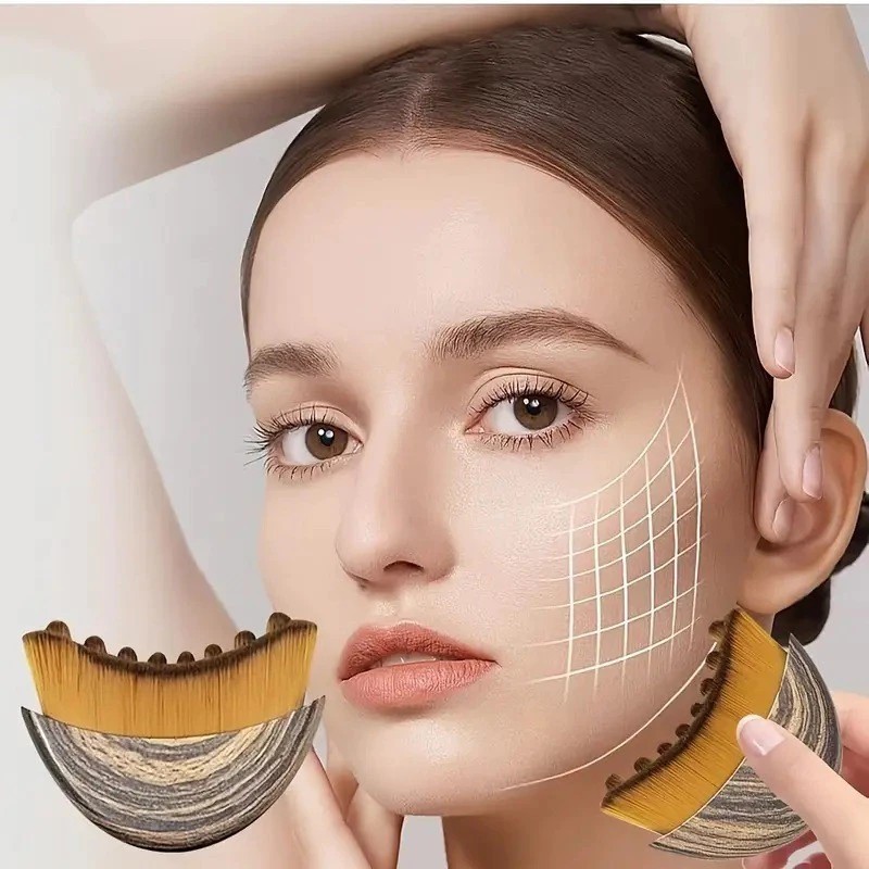 Lymphatic Drainage Brush for Face and Body, Ergonomic Massage Tool, Suitable for Skin Contouring, Rel