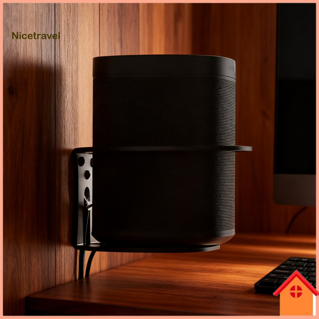 Wall-mounted Storage Bracket Heavy Duty Adjustable Metal Wall Mount for One Sl Play Speaker – Secure and Space-saving