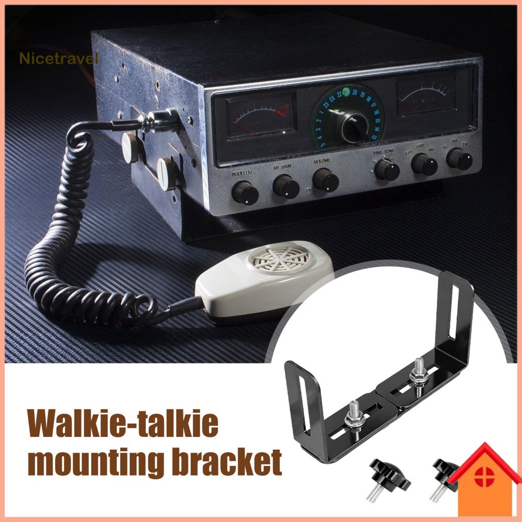 Adjustable Ham Radio Stand Universal Light Mount Cb Bracket 6-10 Inch Heavy Duty Metal Slide Holder for Vehicle Scanner