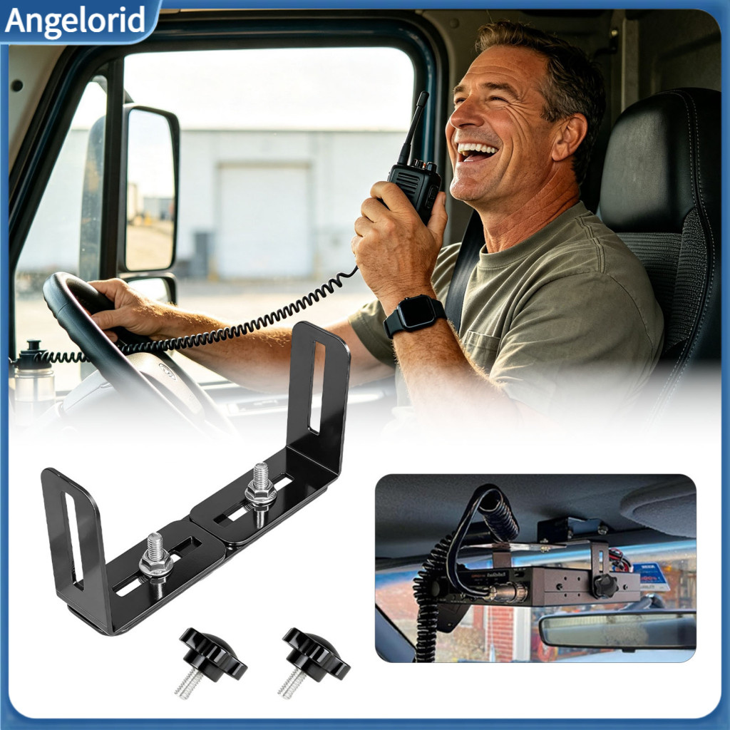 Vehicle Radio Installation Accessories Universal Cb Mounting Bracket Adjustable Mount 6-10 Inch Heavy Duty Metal for for