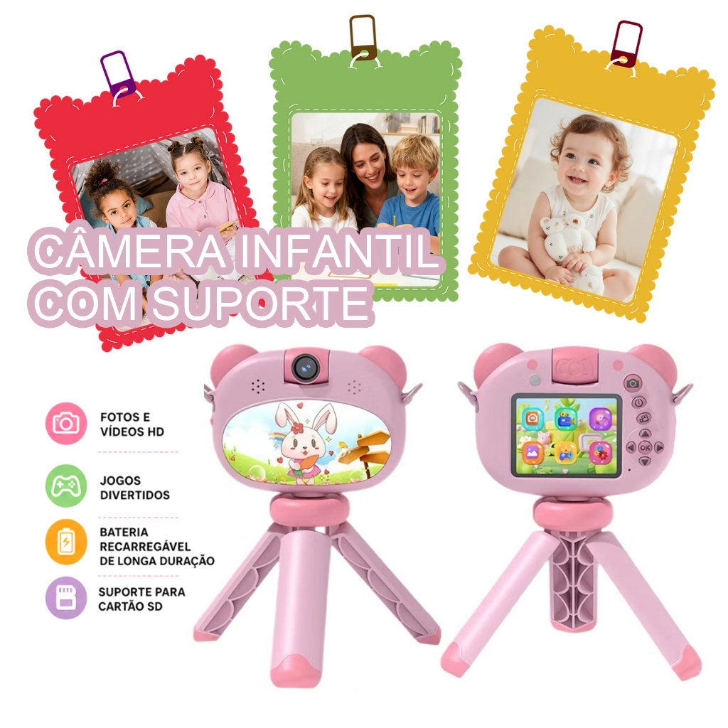 Mini Kids Camera Mini Rechargeable with tripod stand for Selfie and HD Video Supports Capable Of Taking real Life