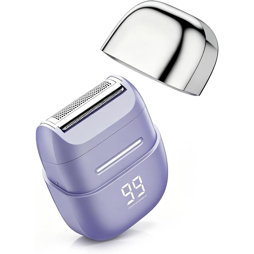 Portable Women Electric Shaver With Digital Display, Rechargeable Hair Remover With Cover For Body Shaving