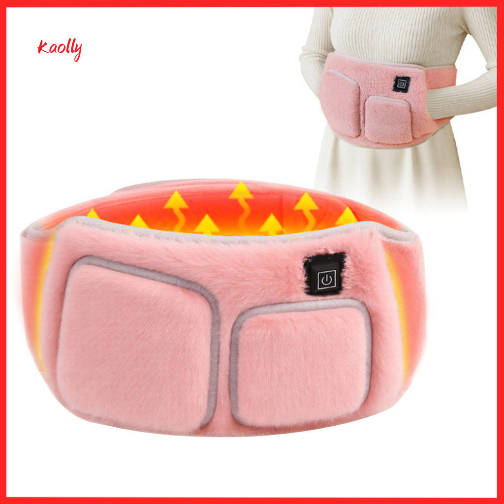 Adjustable Electric Waist Belt for Women – 3 Temperature Settings Portable Heat Pad for Back Abdomen Pain Relief and R