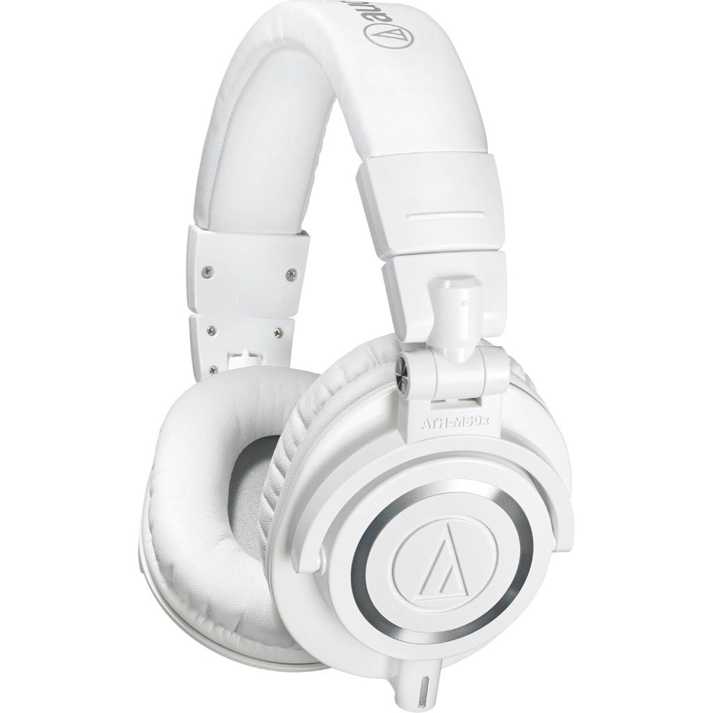 Audio Technica Professional Monitor Headphones ATH-M50xWH White for Studio Recording/Mixing/DJ/Track Making