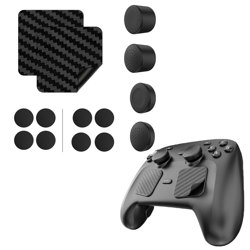 Acessórios De Jogo Kits De Proteção Para Controlador De Vapor 2 Touchpad Adesivos Pele Protetora Textura De Fibra De Car