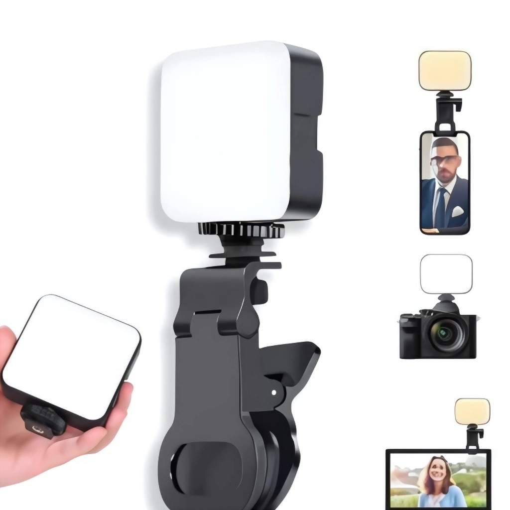 Luz Portatil De Vídeo LED Para Câmera De Celular Com Painel De Preenchimento