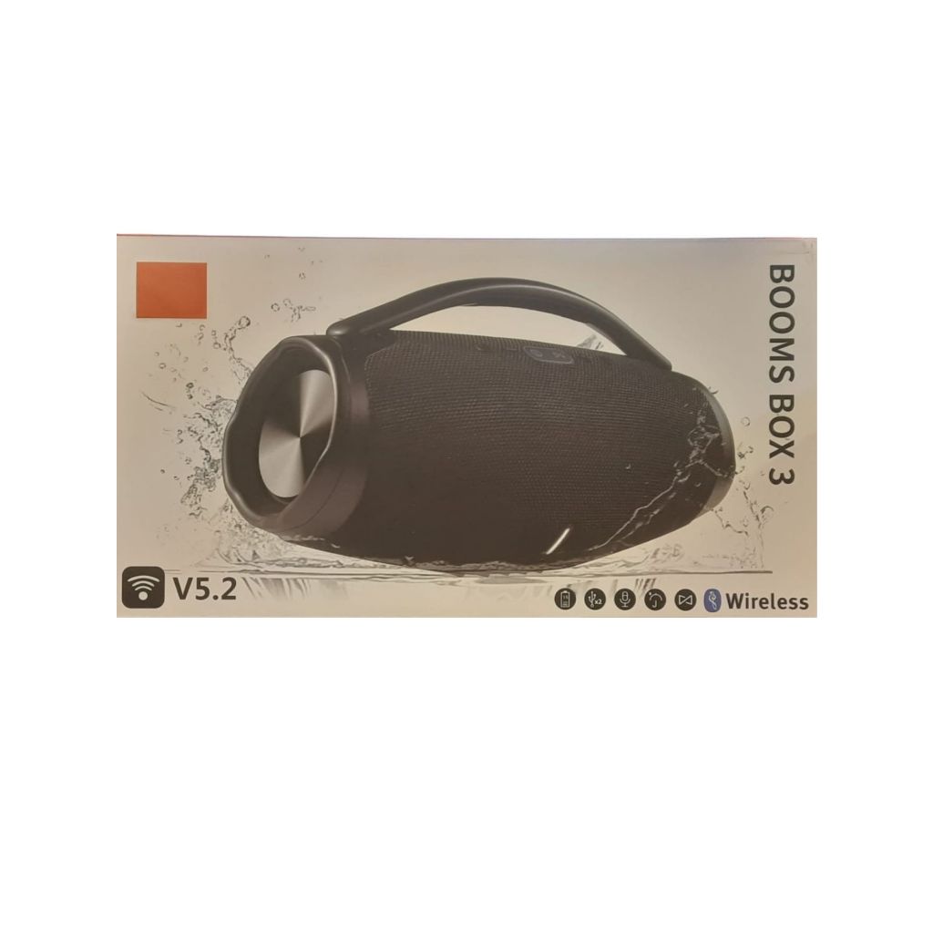 Caixa De Som Boomsbox 3 Alto Falante Grande 35cm Sem Fio Portátil Radio FM PenDrive SD - Envio Imediato