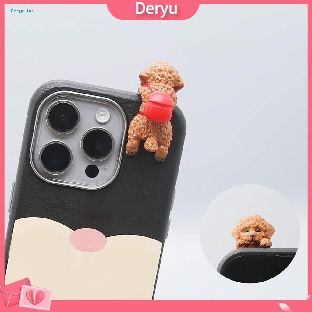 Cute Desk Accessory Mini Dog Figurine 5 Pcs Figurines for Car Dashboard Office Pc Decoration – Adorable Plastic Monito