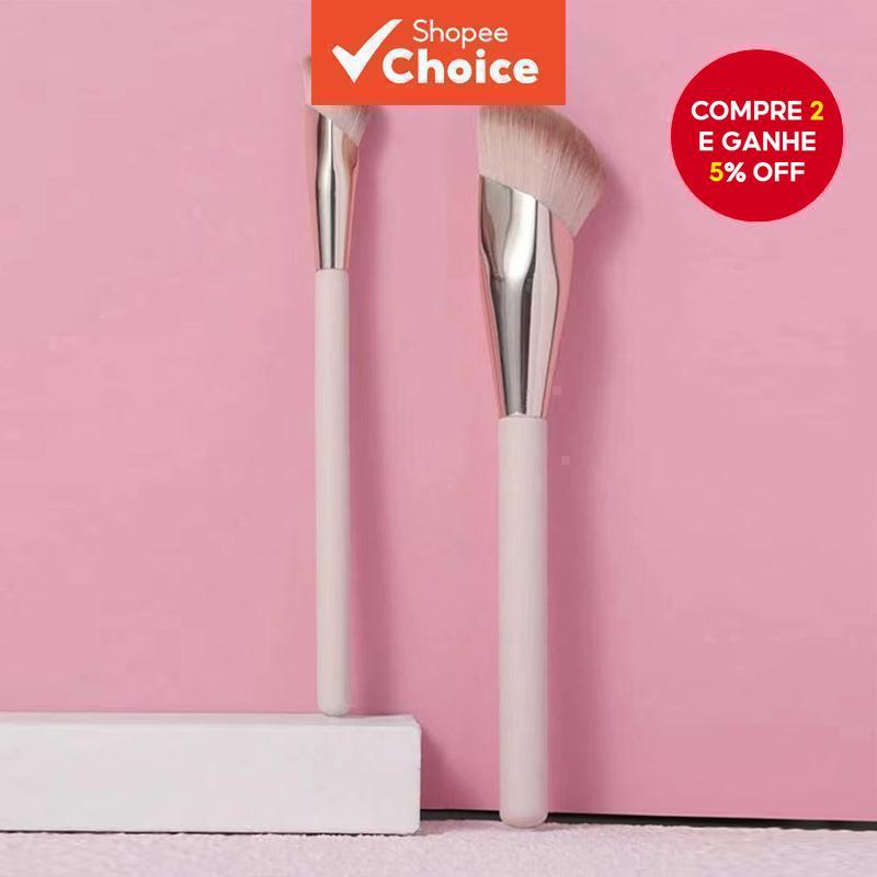 2 Pacotes De Pincéis De Maquiagem Em Forma De Diamante Nova Base Blush Pincel Corretivo Sem Costura Portátil