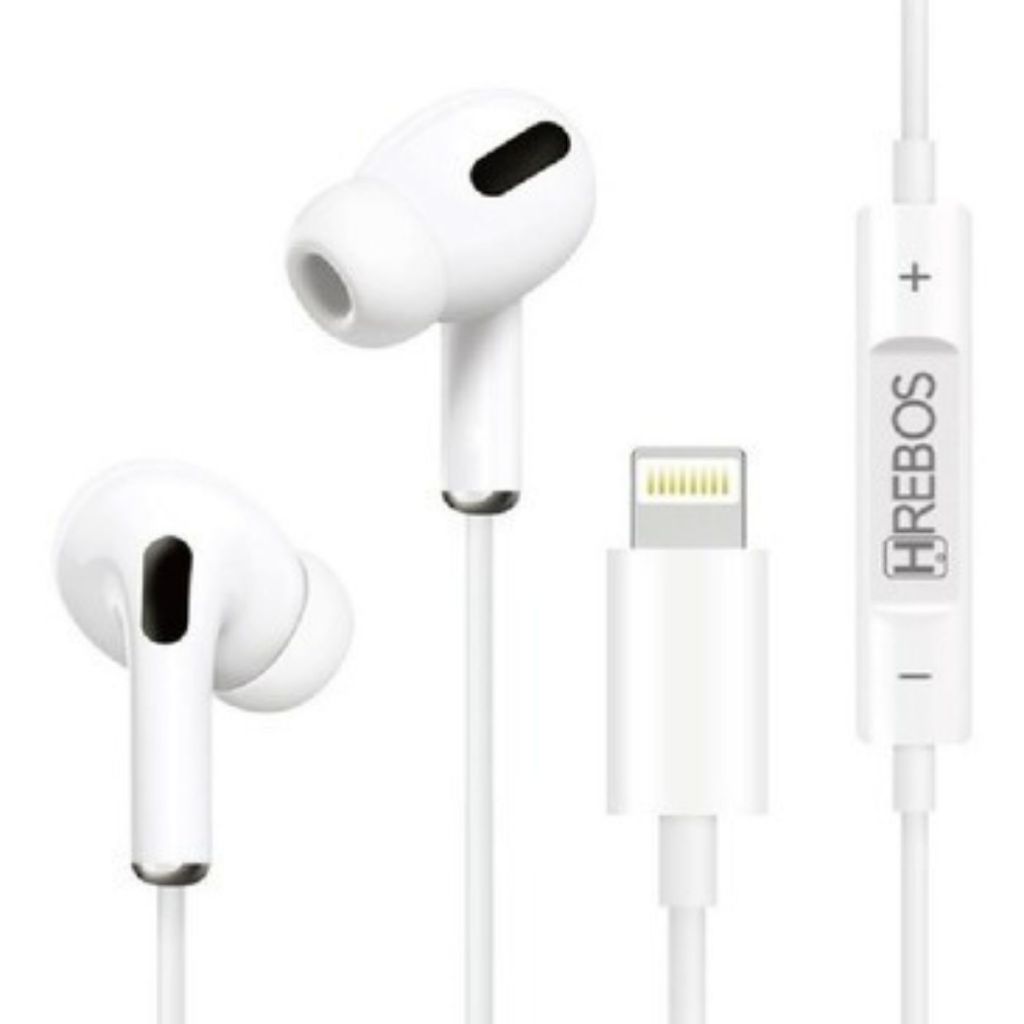 Fone de Ouvido Lightning HREBOS Hs-360 Compativel com ipod ipad iPhone 8 X 11 12 13 14