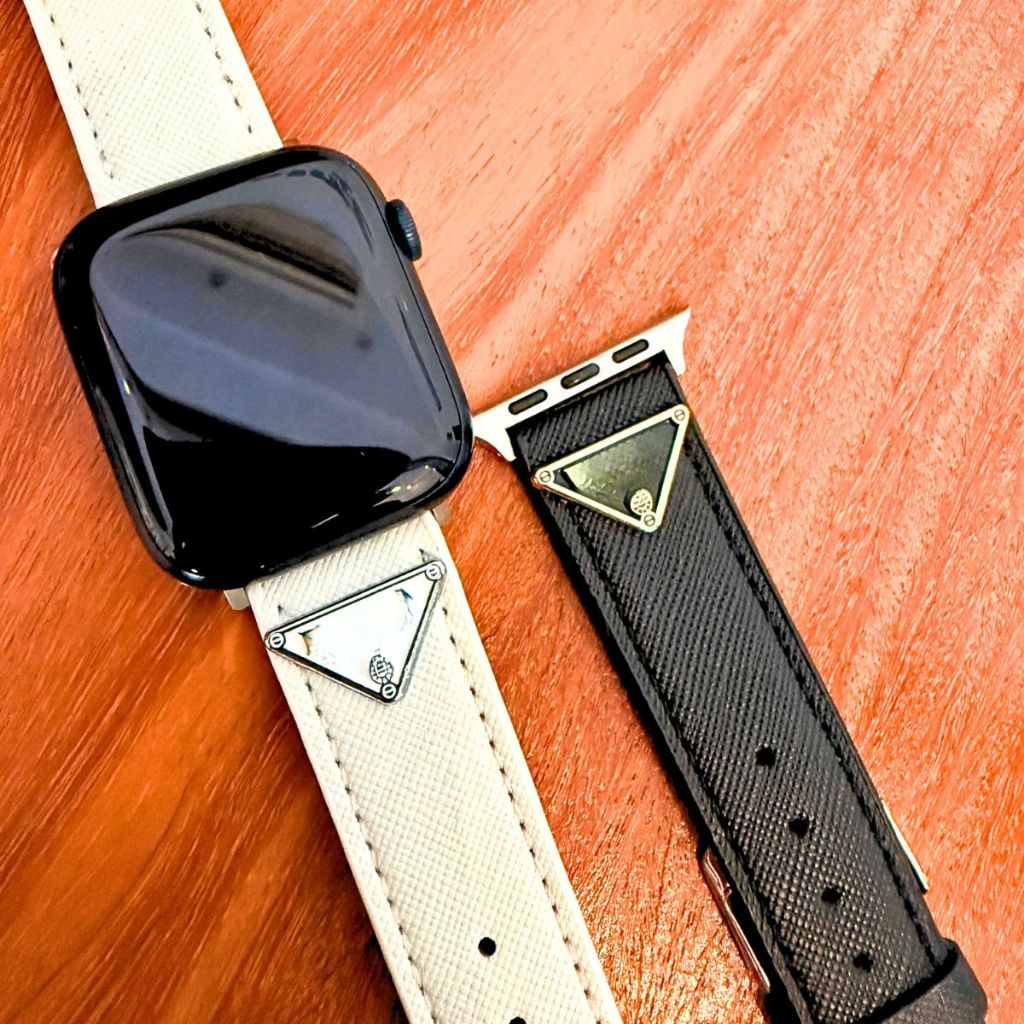 CINTO COURO PULSEIRA CARTERIA RELOGIO DIGITAL MARCA LUXO 38/40/41mm  SMARTWATCH PRETO PRATA CARAMELO