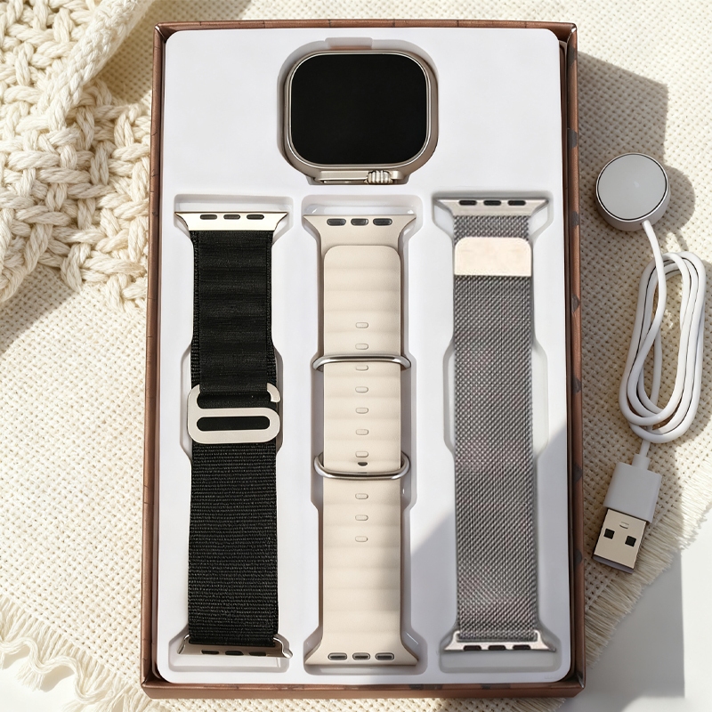 kit Smartwatch Relógio Inteligente Digital Feminino Calculadora Amoled 2.0 