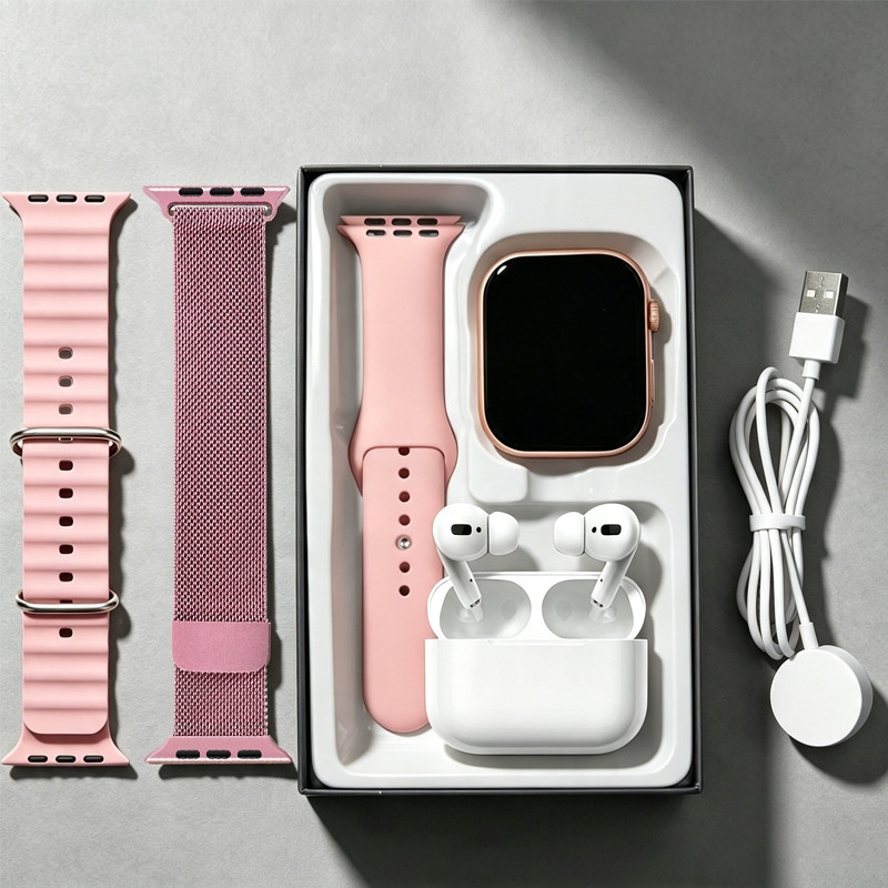 Conjunto 4 Em 1 Smartwatch Smart Watch Fone De Ouvido Digital Sem Fio i13 Kit De Presente Para Festival