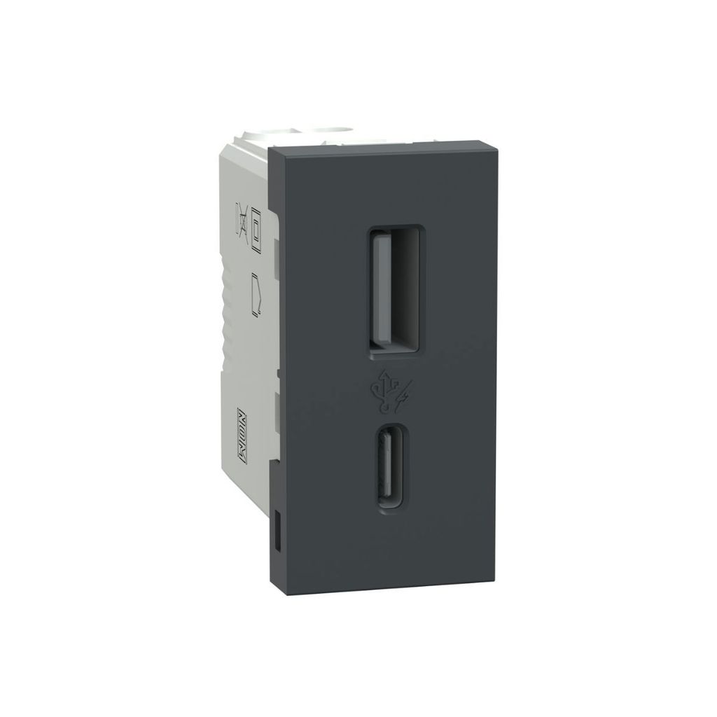 Carregador USB A+C 2,4A Módulo Tomada