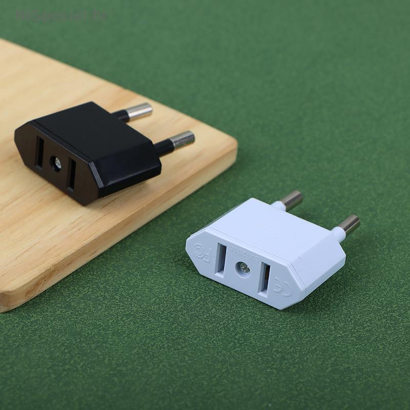 [Nis] 2 Unidades Adaptador Ue Conversor De Viagem American China Eua Para Plug Euro Elétrico AC Electric Soet [BR]