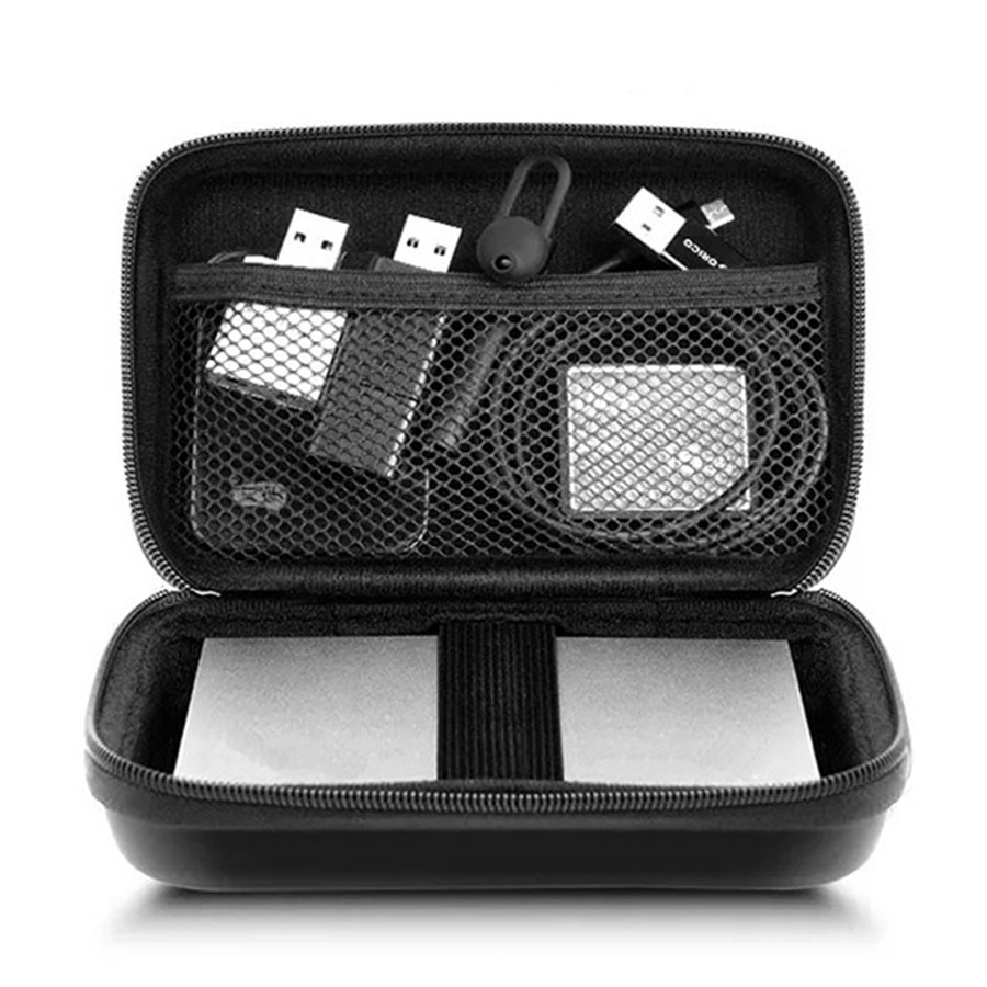Earphone Storage Bag Box Black Zipper Headset Bag Headphone Pouch Portable Case Travel Wallet Data Cable Charger