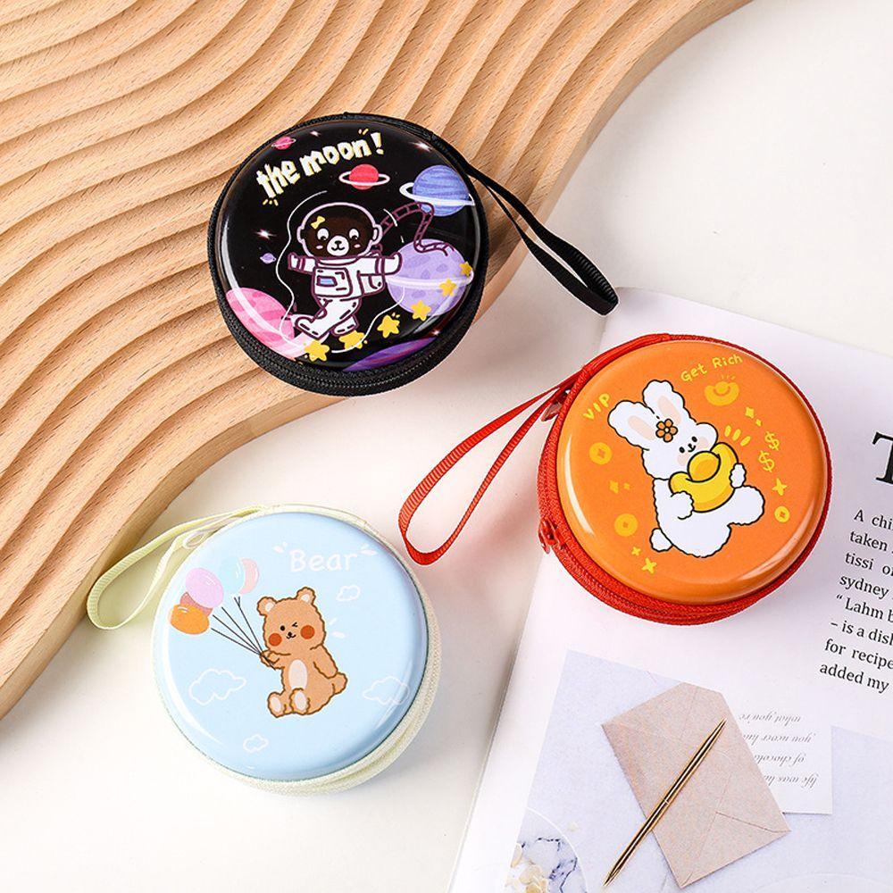 Bolsa De Moedas Protetora Dos Desenhos Animados Cabo USB Organizador Fone De Ouvido Saco Carteira Feminina Coelho De Arm