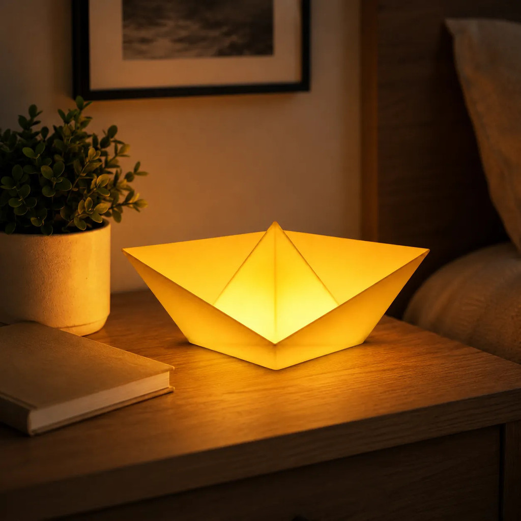 Luminária Mini Abajur Origami Led Luz Noturna Jolux