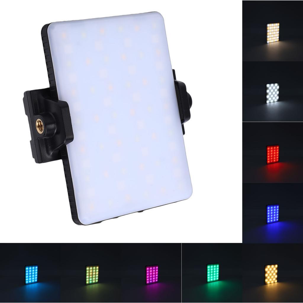 Vroomoto portátil selfie luz led rgb luzes de vídeo com braçadeira frontal e traseira smartphone tablet portátil