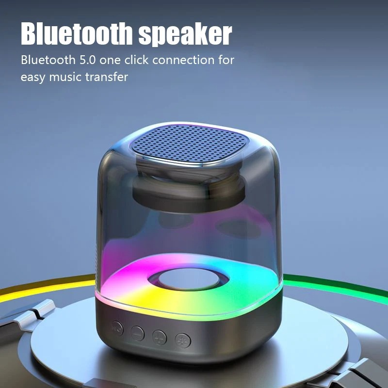 Alto-Falantes Portáteis Bluetooth 5.0 , Luz RGB , Som HD , Mini Falante Sem Fio De Mesa Para Festa Em Casa , Smartphone