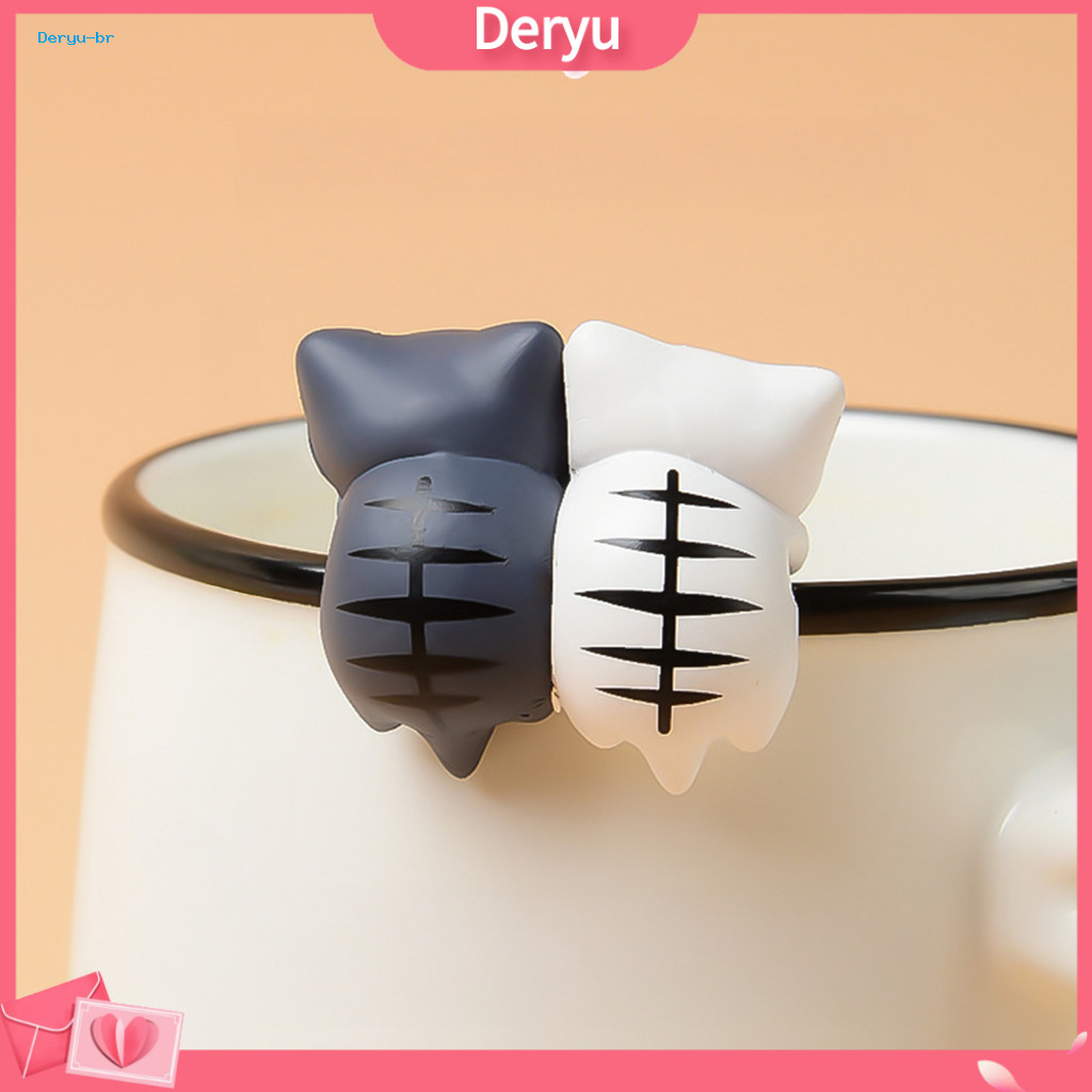 Cat Monitor Frame Accessories Cute Cup Rim Ornaments Mini Tabby Clip-on Figurine for Mug Flower Pot – Kawaii Desktop D
