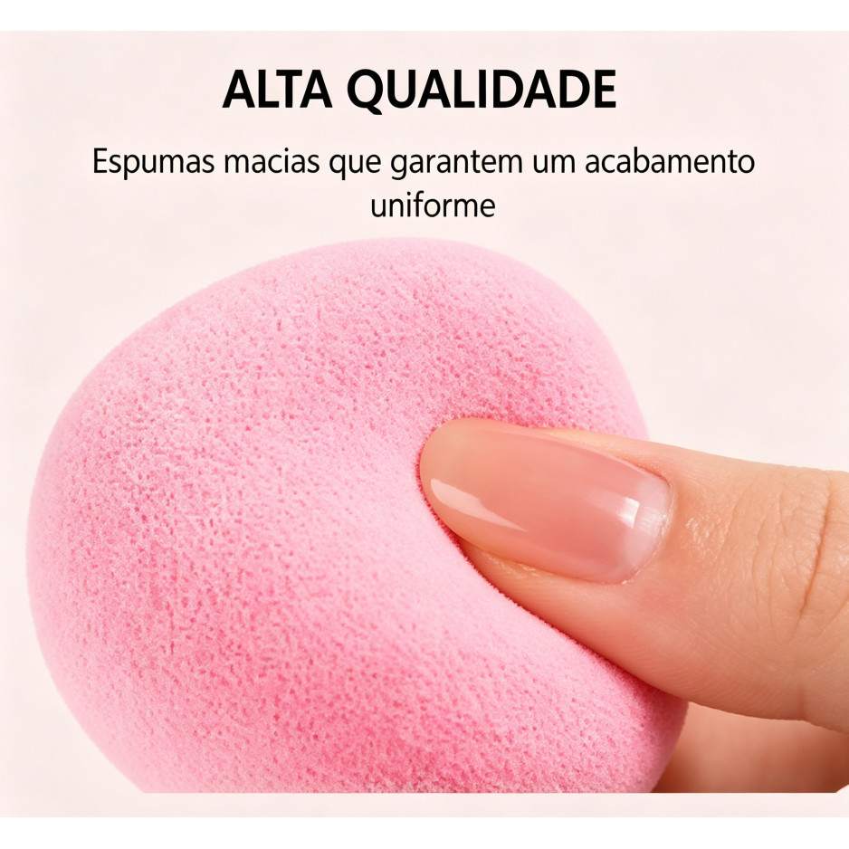 Kit Esponjas Maquiagem Com Estojo Individual