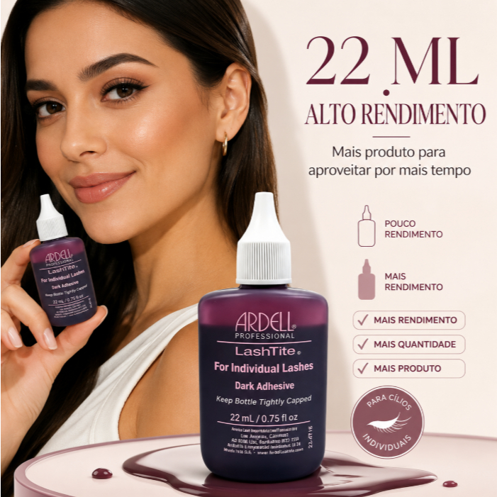 Cola para cílios postiços 22ml grande volume à prova d'água secagem rápida sem formol transparente