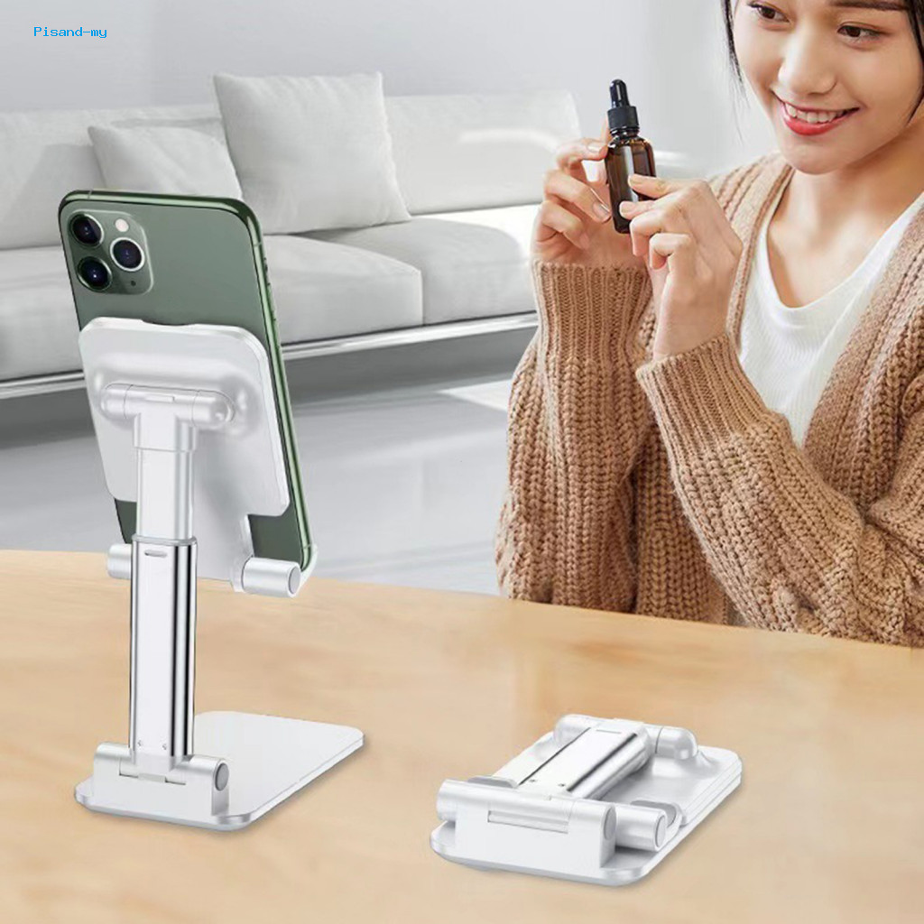 Nightstand Phone Stand Mobile Holder Adjustable Foldable Portable Desktop for Tablets Smartphones Non-slip Scratch-proof