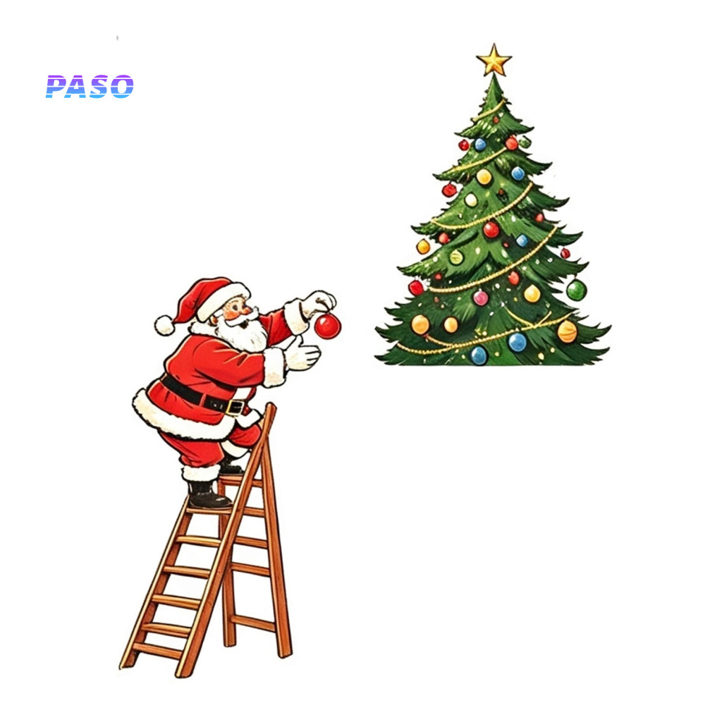 Santa Claus Wall Decor Christmas Switch Decals Light Sticker Waterproof Pvc Self-adhesive Decal Home for Room Bedroom Ki