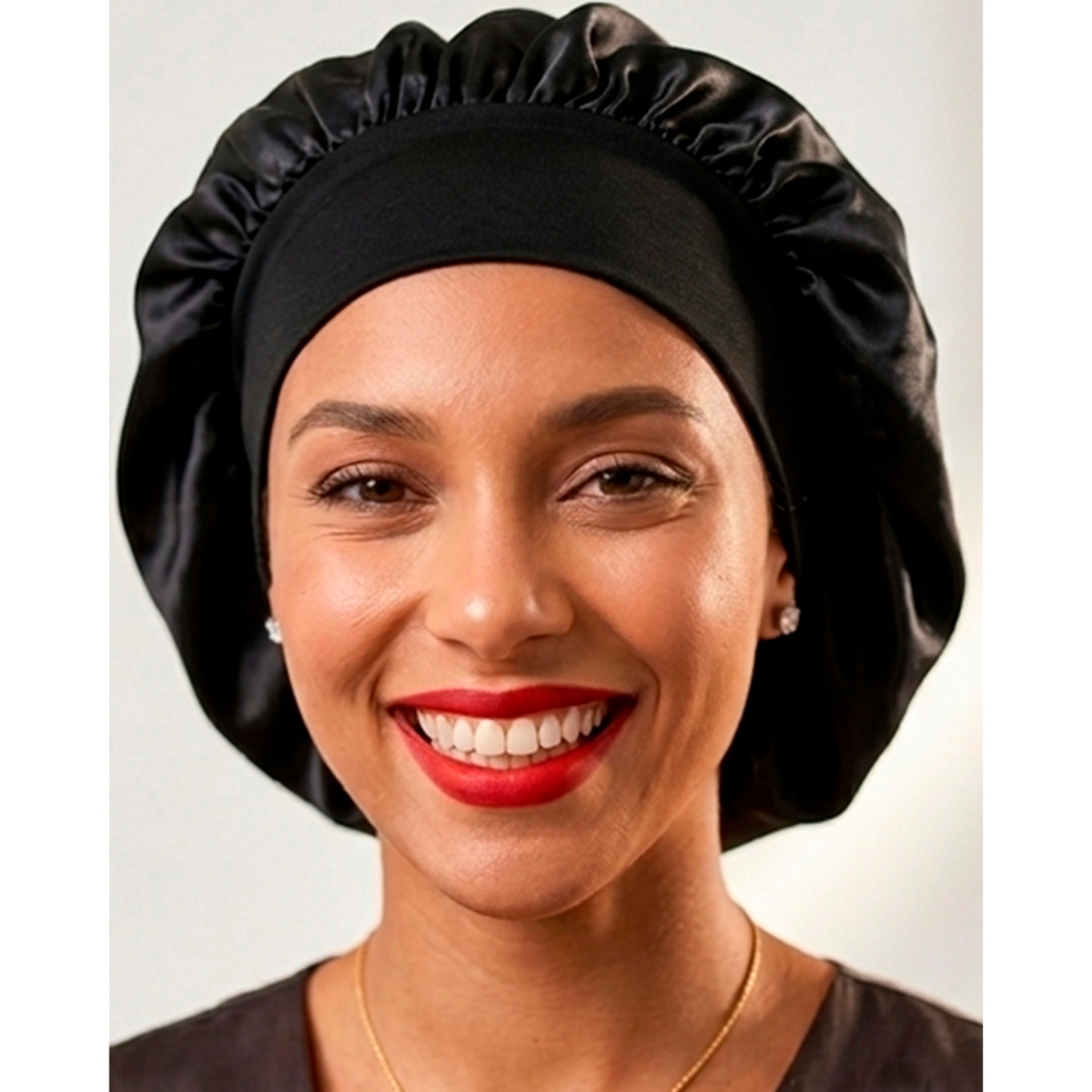 TOUCA DE CETIM COM FAIXA CONFORTO – ACORDE SEM FRIZZ - 1un OU 2un OU 3un UNIDADES - PREMIUM