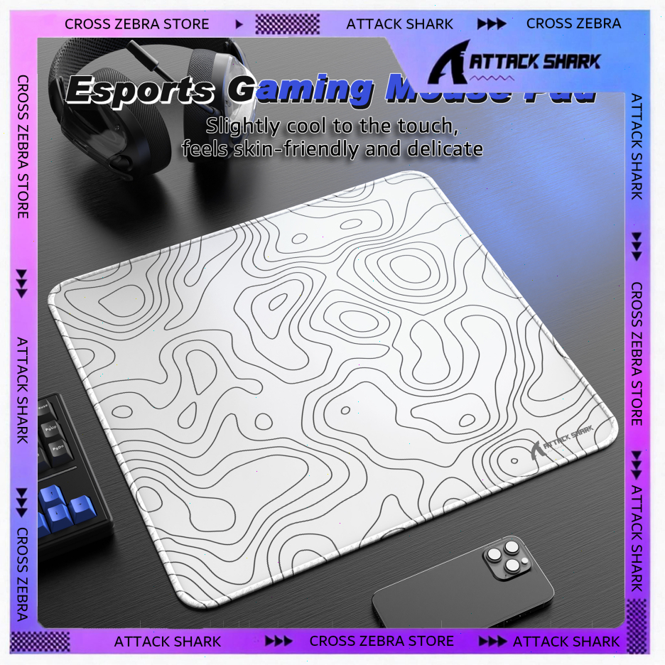 ATTACK SHARK CM02 Gaming Mousepad for Esports Speed,Desk Waterproof Surface Stitched Edges,Anti-Slip