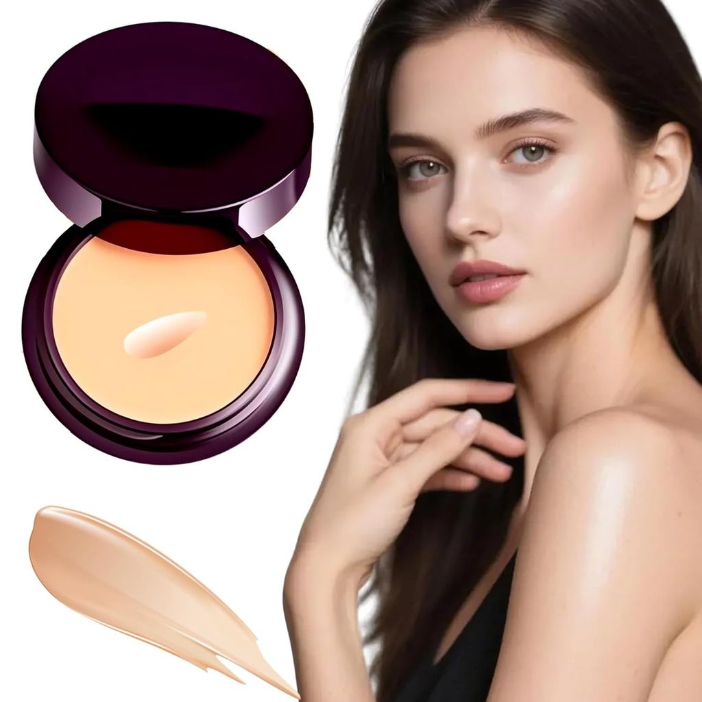 2 Pcs Soft Matte Cream Concealer with Brush, 2025 New Waterproof Concealer, Full Coverage Hydrating Face for Women Daily