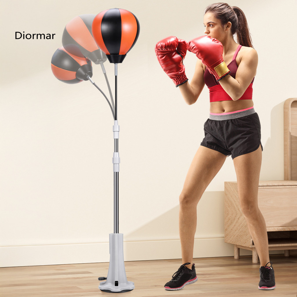 Vertical Punching Bag with Stand Adjustable Boxing Reaction Speed Ball – Indoor for Kids Adults Home Gym Fitness Train