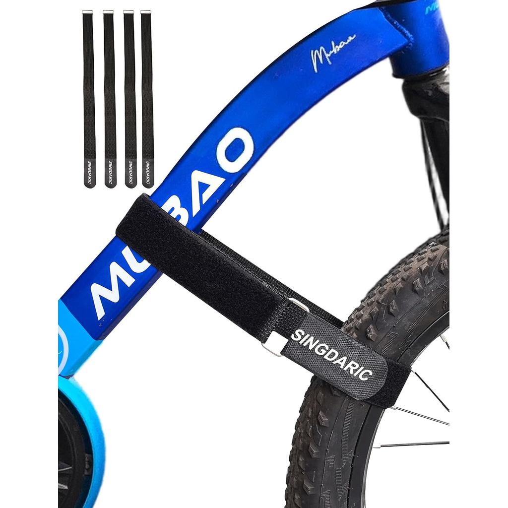 Bike Rack Straps, 4-Pack, Adjustable Bike Wheel Stabilizer Straps(26’’x1.5’’), Non-Slip Fixed Bike Wheel, Suitable for C