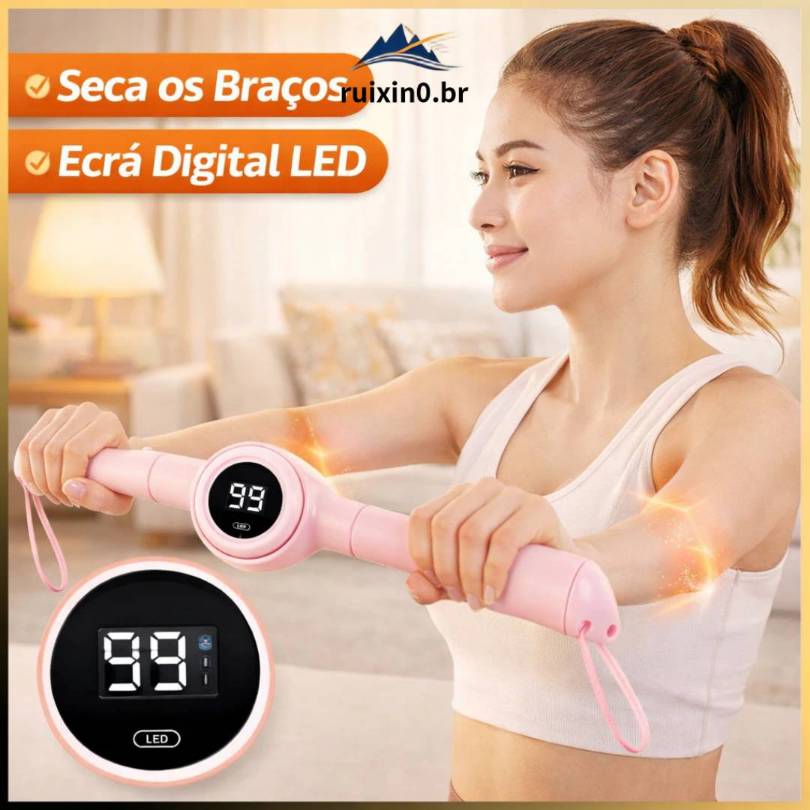 Exercitador de Braços com Contador Digital LED Equipamento Fitness para Casa