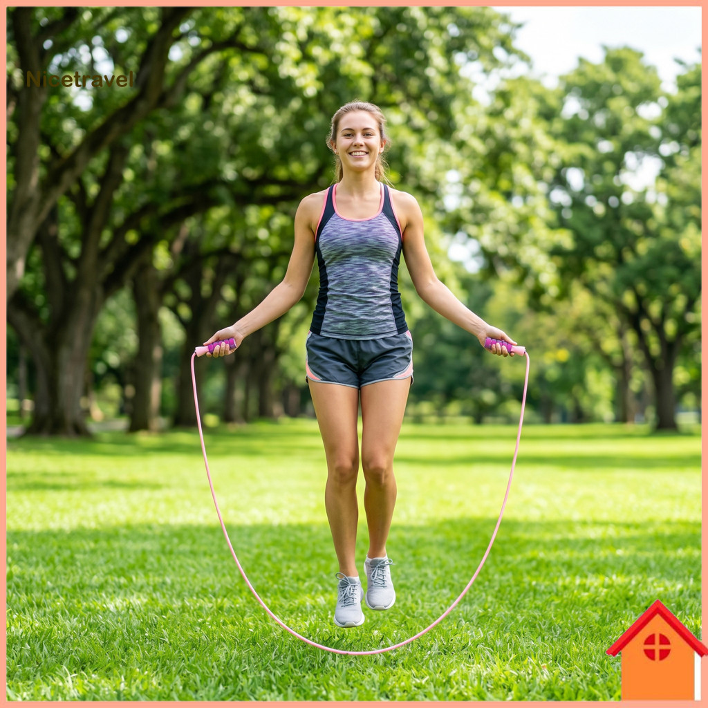 Dual Function Skipping Rope Cordless Weighted Jump for Adults – Adjustable for Men Women Indoor Outdoor Fitness Traini