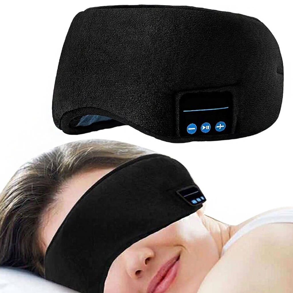 Tapa Olho Máscara Dormir Fone De Ouvido Bluetooth Portatil