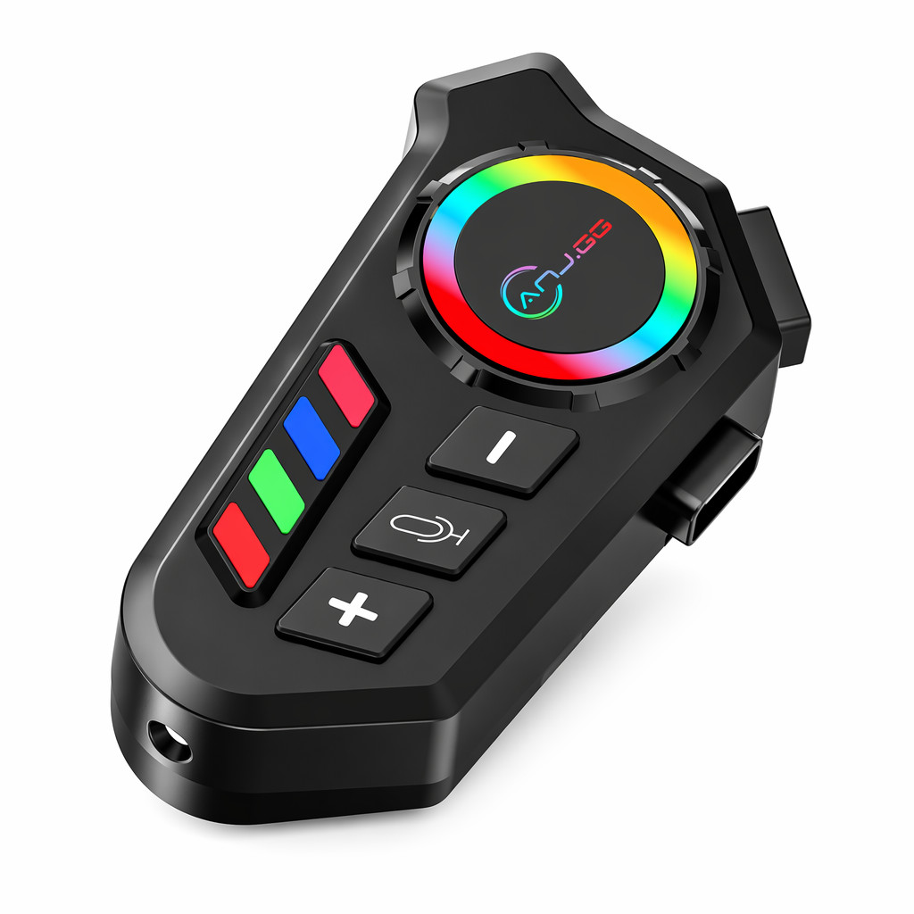 Fone de ouvido bluetooth rgb para capacete ligações assistente voz a prova de agua