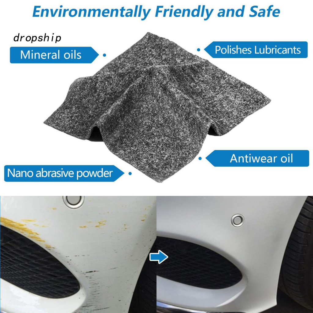 Easy Car Scratch Repair Cloth 4/8/10 Pcs Cloths Reusable Lightweight Portable Nano Paint Residue Water Spot Removers for