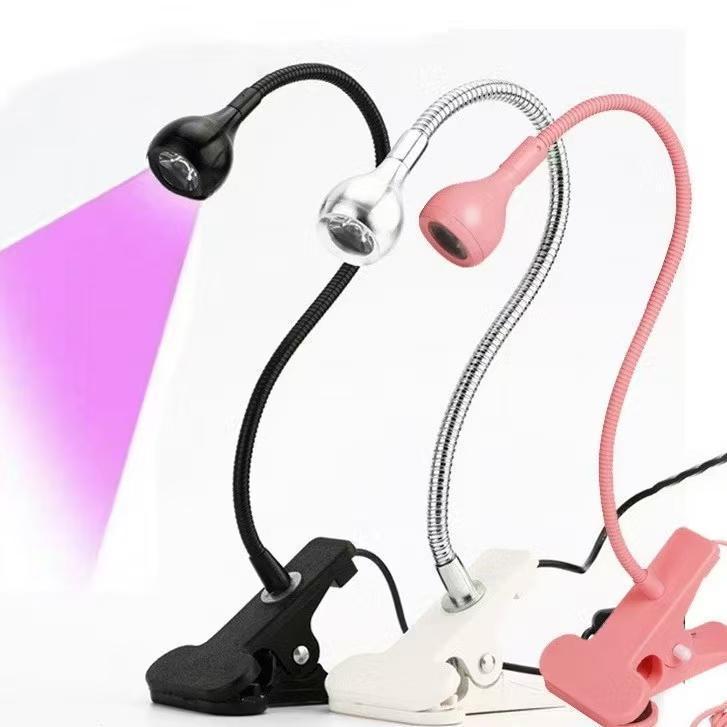 Mini Lâmpada Led USB De Mesa Com Clipe Flexível UV Para Unhas