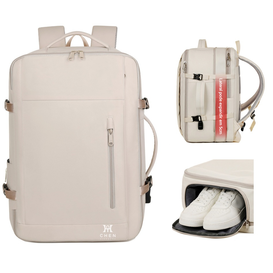 CHENXIAOHONG Mochila de Viagem 40L Oxford Impermeável, Grande Capacidade, Porta USB, Bolsa para Sapato e Notebook