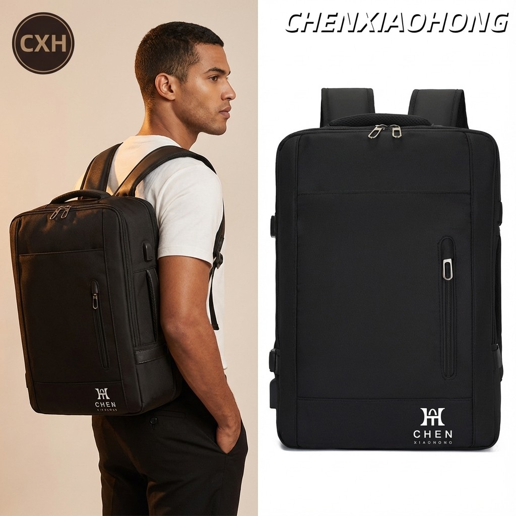 CHENXIAOHONG Mochila de Viagem Oxford Impermeável 40L com Capacidade Compartimento para Sapatos Laptop e Porta USB