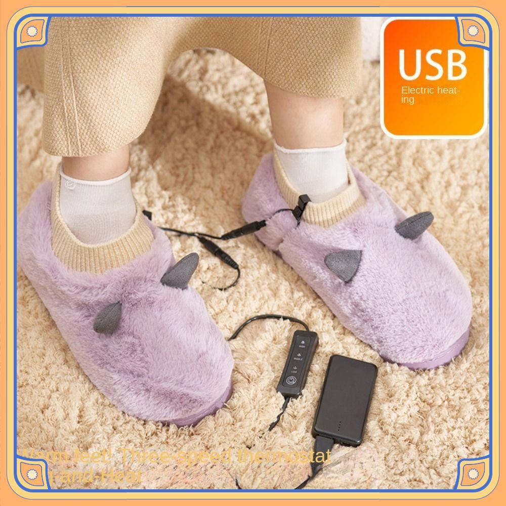 Sapatos Aquecidos Elétricos Perfumados , Confortáveis Do Aquecedor Pé De USB , Chinelo Quente Aquecimento Inverno Luxuos