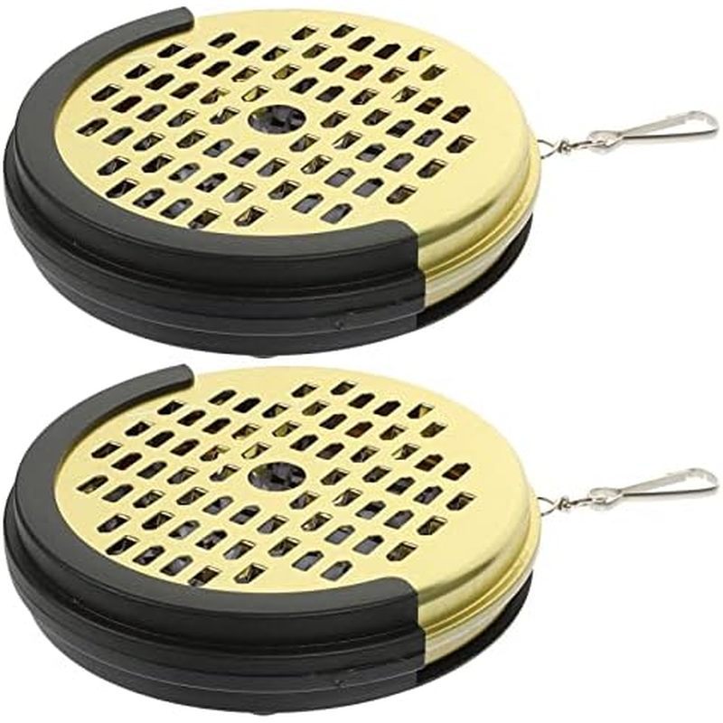 MAGICLULU Portable Metal Incense Holder Set 2 Pcs Anti-Scald Incense Burner Lid Home Decor for Aromatherapy and Relaxati