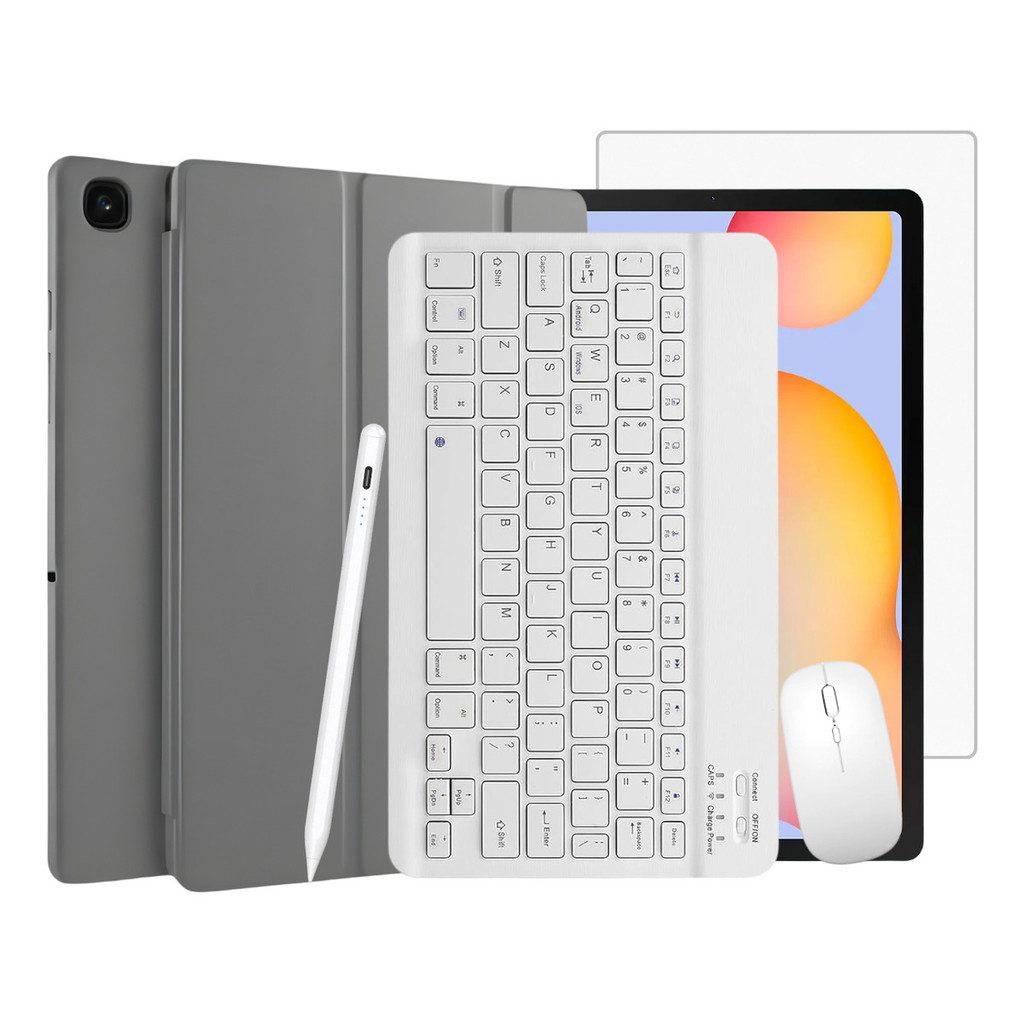 Kit Capa Smart Para S6 Lite Teclado Mouse Caneta E Pelicula