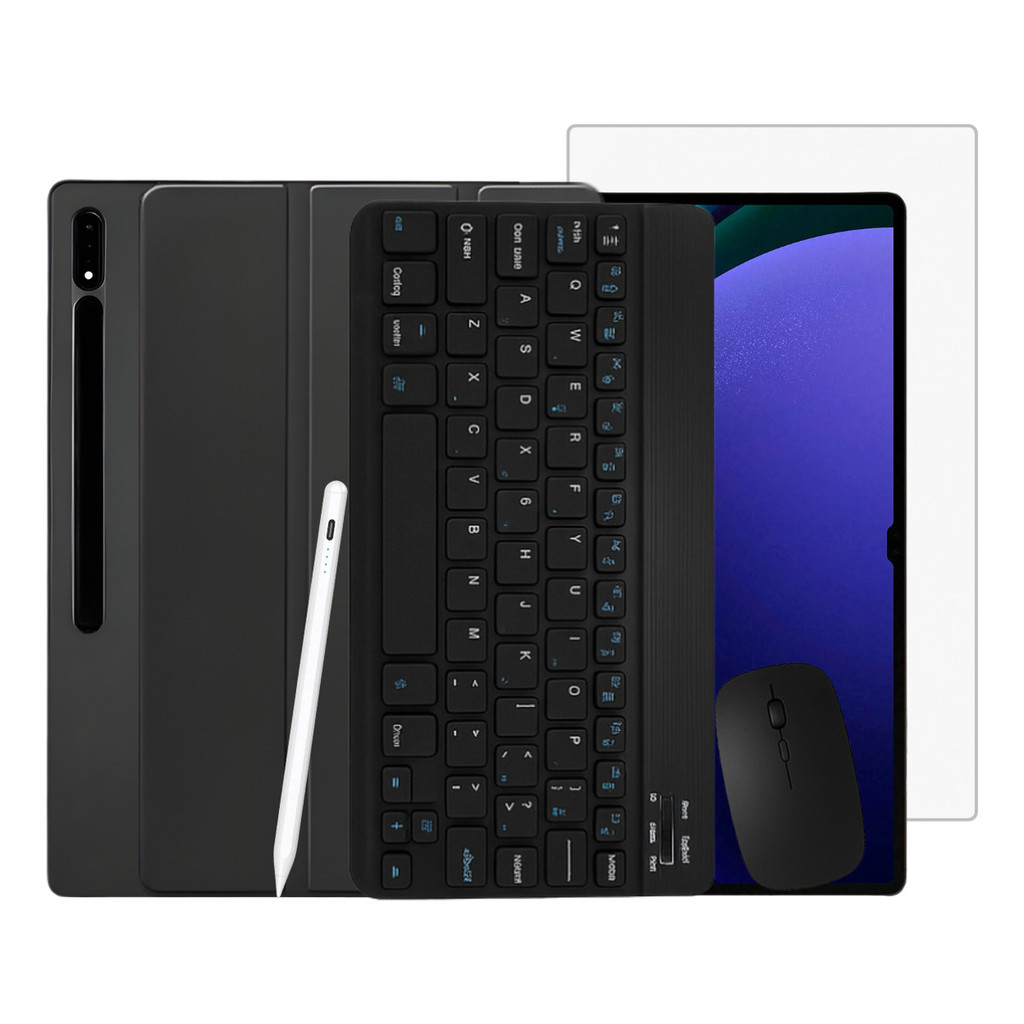 Kit Capa Smart Teclado Mouse Caneta E Película Para S9 Ultra
