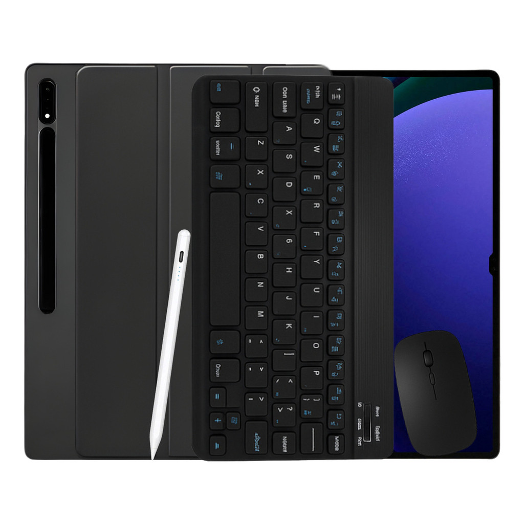 Kit Capa Smart Teclado Mouse E Caneta Pencil Para S9 Ultra
