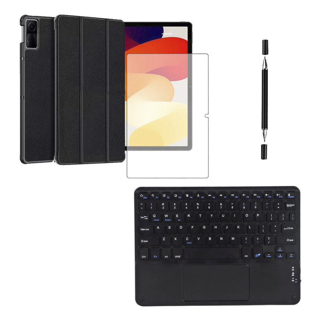 Capa Smart+ Película+ Caneta+ Teclado Para Redmi Pad Se 11´´ Kit Completão