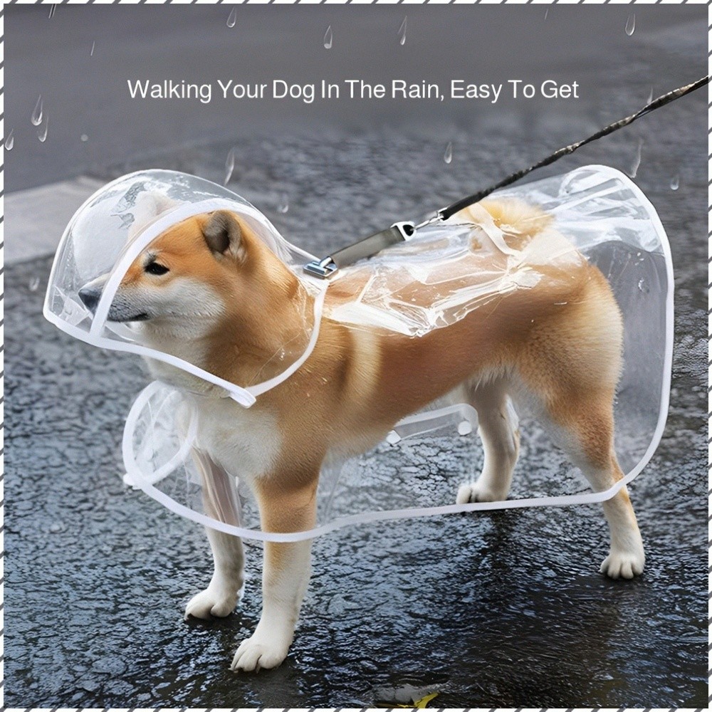 [À Prova D'Água] Dog Raincoat/Waterproof Pet Clothing/Small/Medium Dogs/Rainy Days/Roupas Para Cachorros