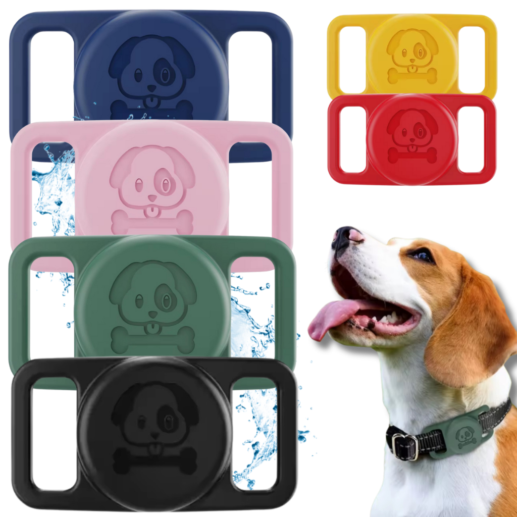 Capa Case Para AirTag – NÃO INCLUI RASTREADOR – À Prova D’Água Para Fixar Em Coleira Pet